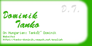 dominik tanko business card